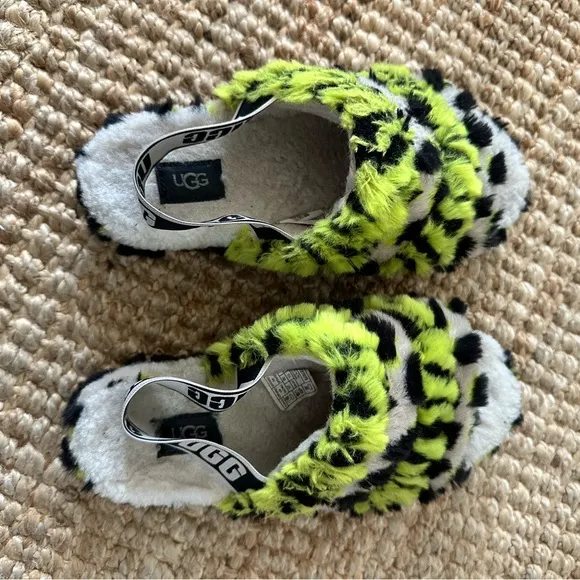 UGG Fluff Yeah Animalia Slipper Shoes Size 8