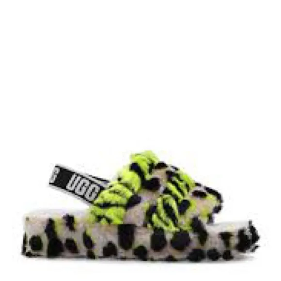 UGG Fluff Yeah Animalia Slipper Shoes Size 8