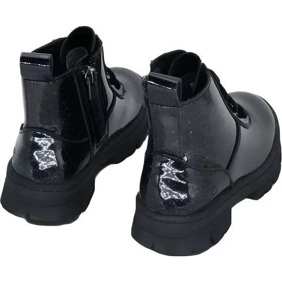 UGG Girls Glitter Lace-Up Boots Black Toddler Size 10
