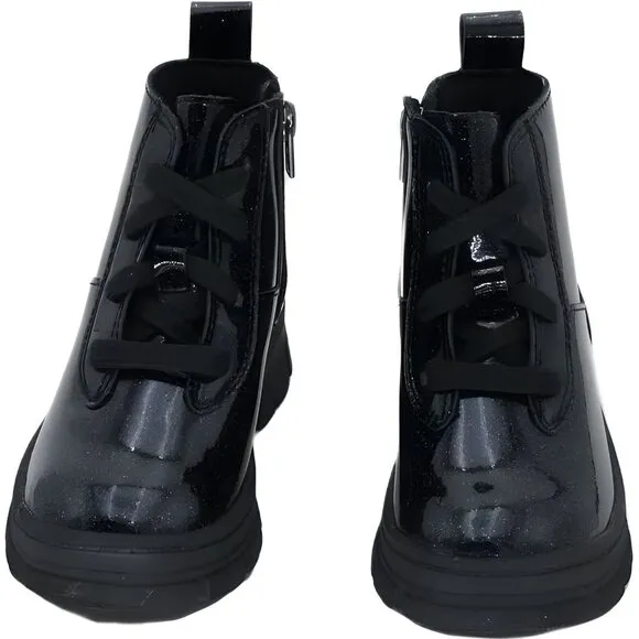 UGG Girls Glitter Lace-Up Boots Black Toddler Size 10