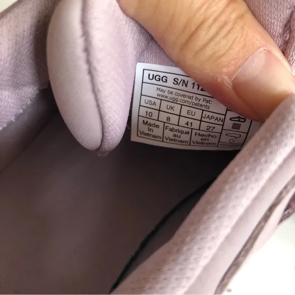UGG LA CLOUD LACE ROSE GRAY GREY SUEDE CANVAS SNEAKER SHOES US 9.5