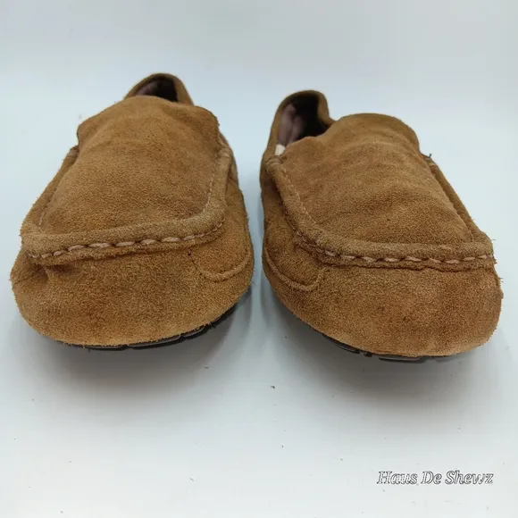 UGG Mens Ascot Slippers Suede Brown 10