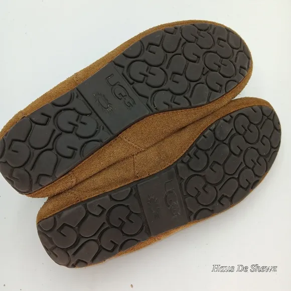 UGG Mens Ascot Slippers Suede Brown 10