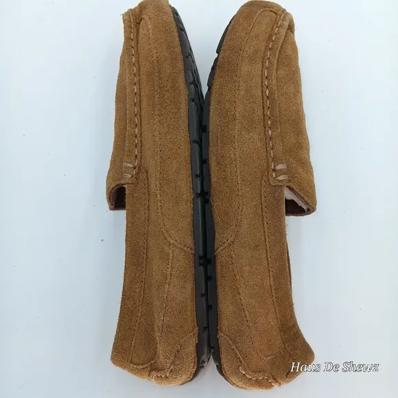 UGG Mens Ascot Slippers Suede Brown 10