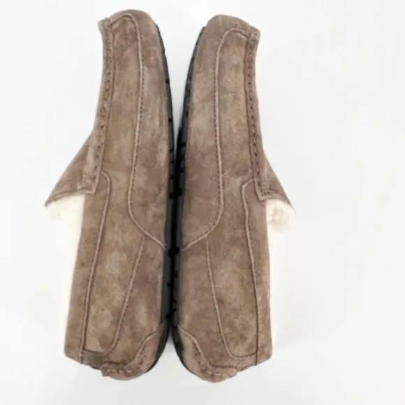 UGG Mens Australia 5775 Ascot Chestnut Brown Suede Sheepskin Slippers Shoes