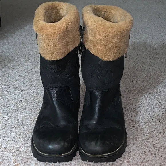 UGG Men's Black and Tan Boots