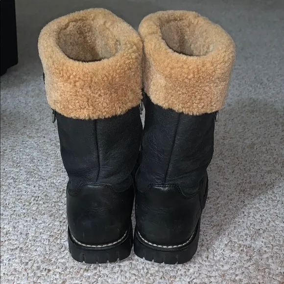 UGG Men's Black and Tan Boots