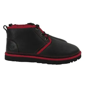 UGG Neumel Leather Men's Chukka Boots in Black &amp; Red SZ 10