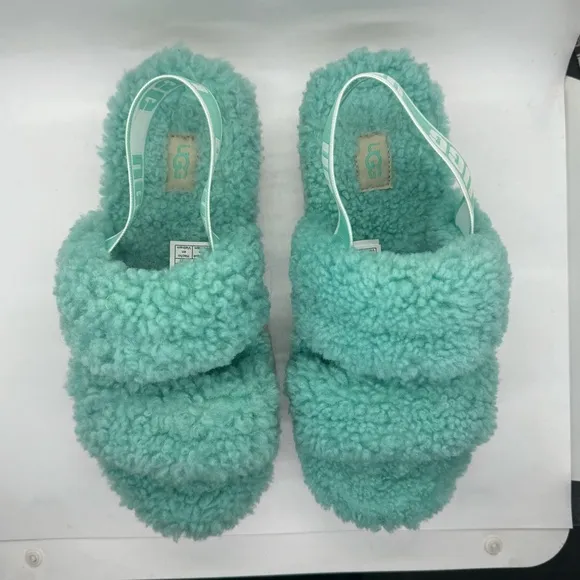 UGG OH FLUFFITA Sheepskin Slipper Slide Sandals 1120876  Size 8