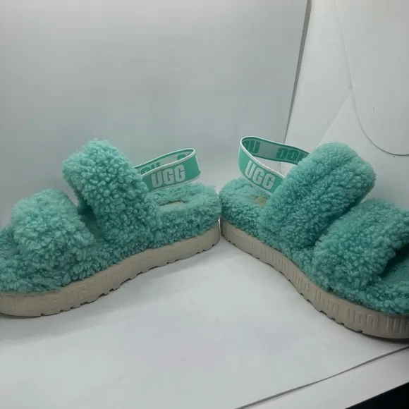 UGG OH FLUFFITA Sheepskin Slipper Slide Sandals 1120876  Size 8