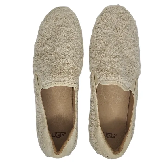 UGG Ricci Faux Sheepskin Fur Slip On Sneakers 1019659 Size 10 NWOB