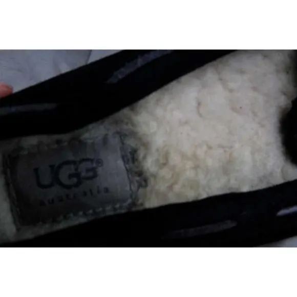ugg roni slippers shoes moccasins blue sherpa womens sz 7