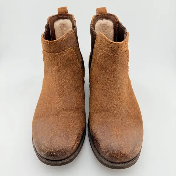Ugg Sheepskin Lining Leather Boots, Size 6.5, GUC