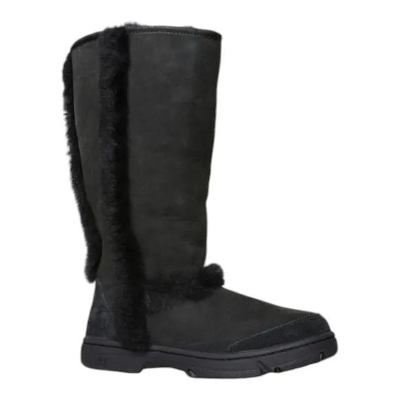 UGG Sundance II Revival Black SHEARLING Boots Women's Size 7 New