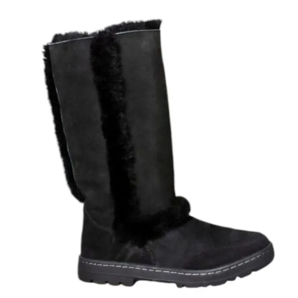 UGG Sundance II Revival Black SHEARLING Boots Women's Size 7 New