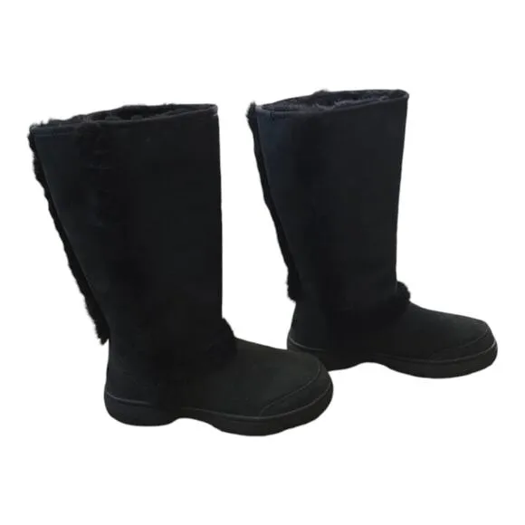 UGG Sundance II Revival Black SHEARLING Boots Women's Size 7 New