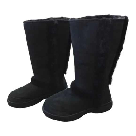 UGG Sundance II Revival Black SHEARLING Boots Women's Size 7 New