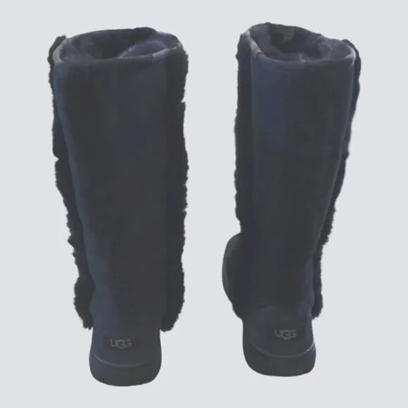 UGG Sundance II Revival Black SHEARLING Boots Women's Size 7 New