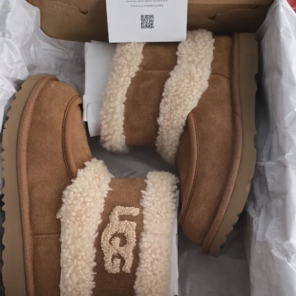 UGG Tan Suede Boots with Plush Lining