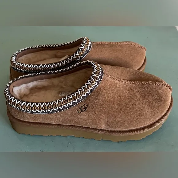 Ugg Tasman Braided Detail Shearling Slippers Shoes Size 9 US 8