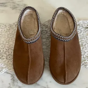 Ugg Tasman Chestnut Brown Suede Slippers Shoes 10