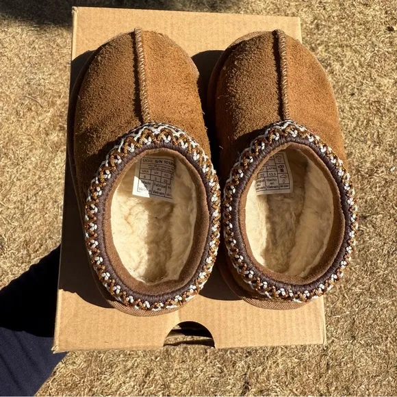 UGG Tasman II Brown‎ Suede Slip-On Clog Mules Slippers Toddler Shoes Size 6