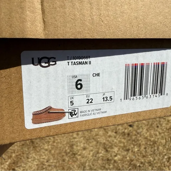 UGG Tasman II Brown Suede Slip-On Clog Mules Slippers Toddler Shoes Size 6