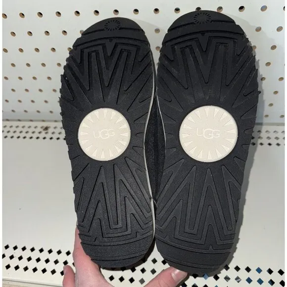 UGG Tasman IOE Mens Suede Slip On Clog Slippers Size 9 Black 1155197