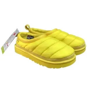 UGG Tasman LTA Womens 7 Puffer Slip On Slippers Shoes Yellow Thinsulate Wool NEW