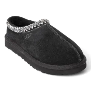 UGG Tasman Men's Black Suede Slippers Sz 10 Comfy Shearling Slip On Shoes