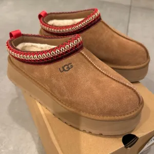 UGG Tazz Chestnut Platform womens shoes 1122553 Slippers Suede W 8