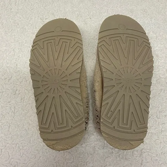 UGG TAZZ UGG BRAID SHEEPSKIN PLATFORM SLIPPERS SHOES, WOMENS Size 6