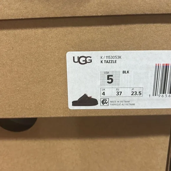 UGG Tazzle Kids (GS) Slippers In Black 1153053K