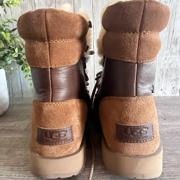 UGG Viki Waterproof Leather Boots Size 6