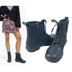 UGG Women's Size 6 Black Hapsburg Mix Media Lace Up Waterproof Hiker NEW Boots
