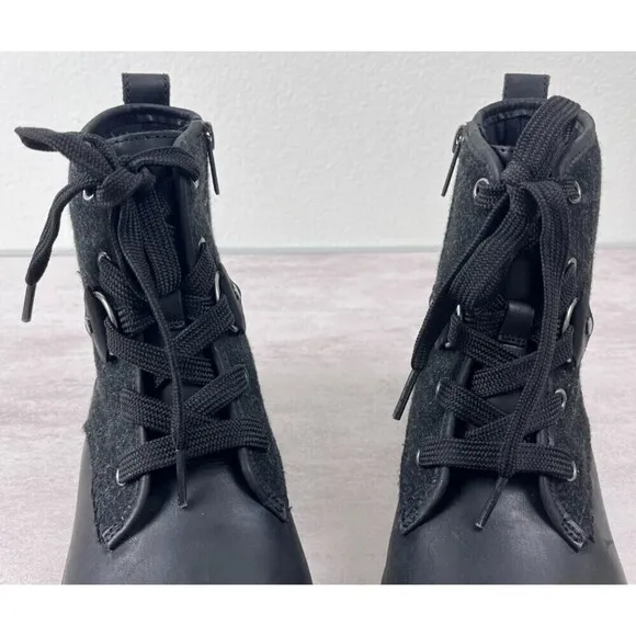 UGG Women's Size 6 Black Hapsburg Mix Media Lace Up Waterproof Hiker NEW Boots