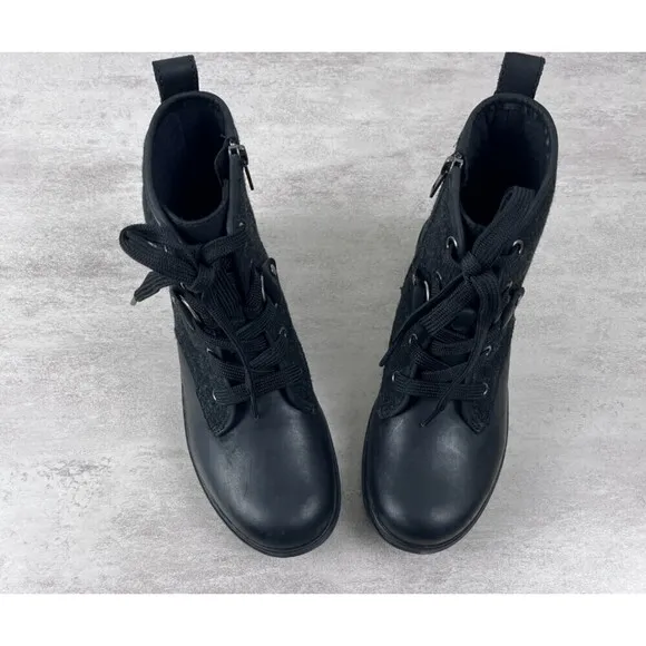 UGG Women's Size 6 Black Hapsburg Mix Media Lace Up Waterproof Hiker NEW Boots