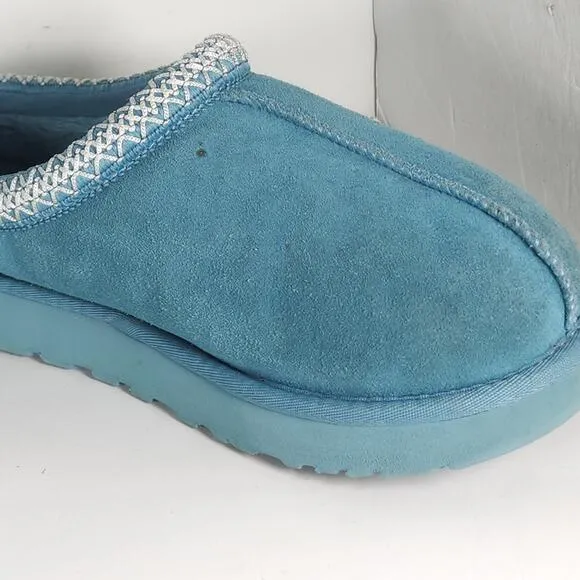 Ugg Women's Tasman US 9 Deep Ice Suede Sheepskin Lined Slip On Slippers Shoes
