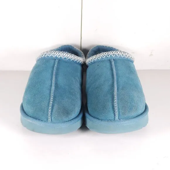 Ugg Women's Tasman US 9 Deep Ice Suede Sheepskin Lined Slip On Slippers Shoes