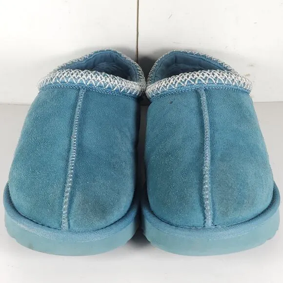 Ugg Women's Tasman US 9 Deep Ice Suede Sheepskin Lined Slip On Slippers Shoes