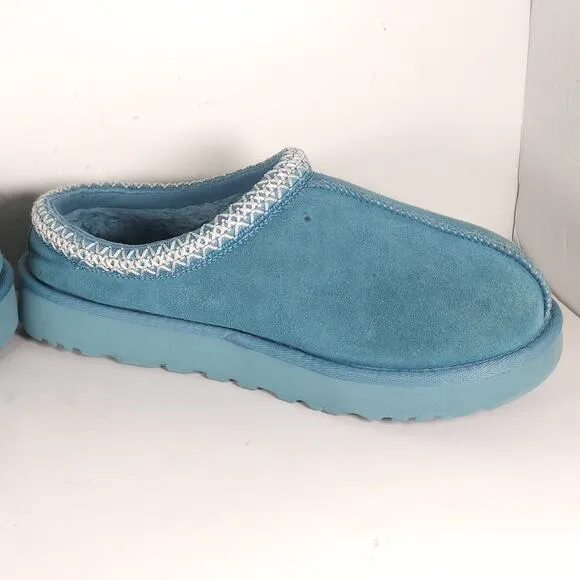 Ugg Women's Tasman US 9 Deep Ice Suede Sheepskin Lined Slip On Slippers Shoes