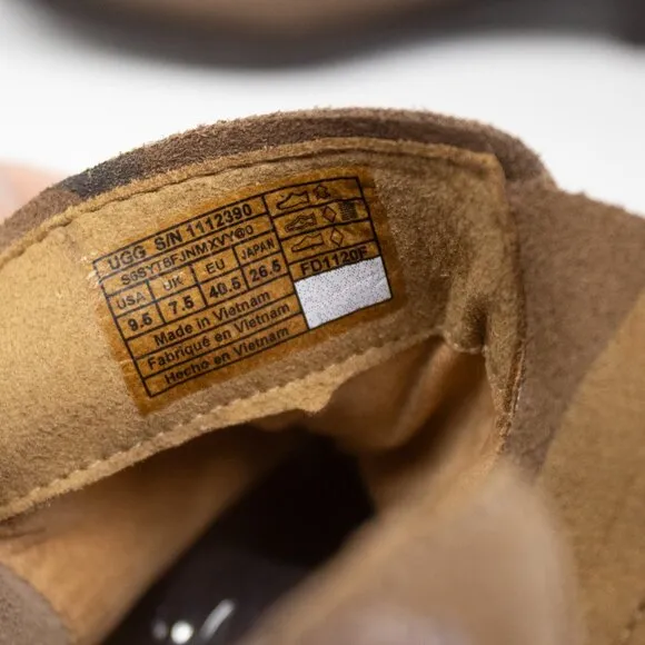 UGG Wylma Tan Brown Suede Booties Ankle Boots Women's 9.5
