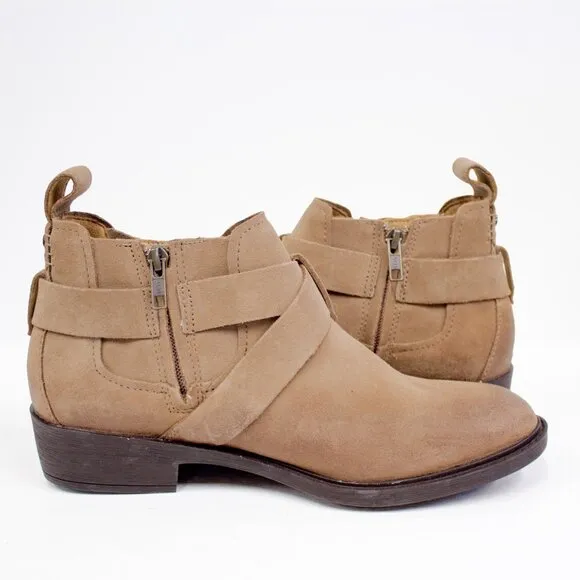 UGG Wylma Tan Brown Suede Booties Ankle Boots Women's 9.5