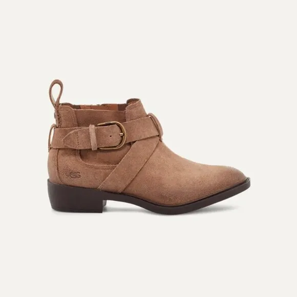 UGG Wylma Tan Brown Suede Booties Ankle Boots Women's 9.5