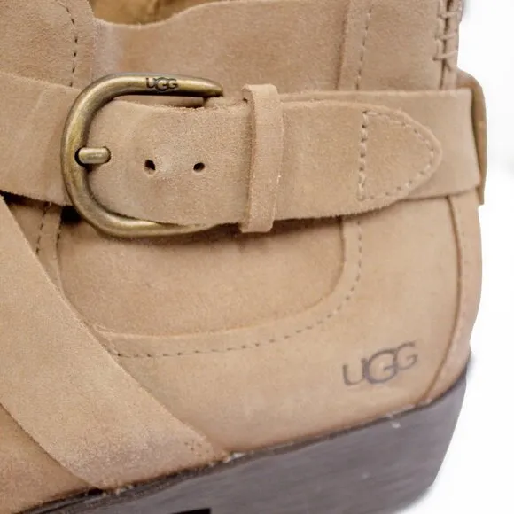 UGG Wylma Tan Brown Suede Booties Ankle Boots Women's 9.5