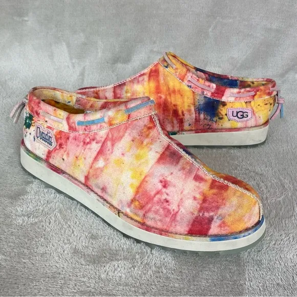 UGG X Ovadia Mens Tasman Slippers Loafer Size 11 Tie Dye Limited Edition Lined