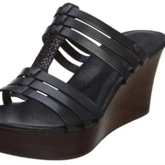 UGG Australia Mattie leather Wood Wedge