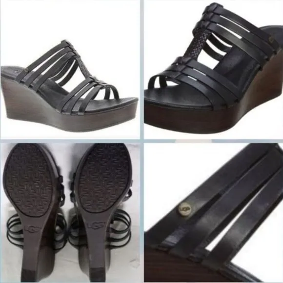 UGG Australia Mattie leather Wood Wedge