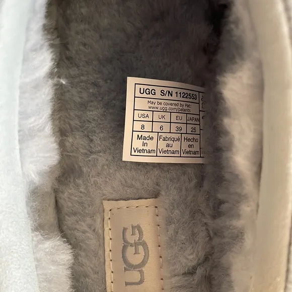 UGG Tazz Platform Slippers Seafoam USA Women Size 8/UK 6/EU 39