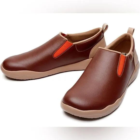 UIN Men's Walking Shoes Casual Lightweight Comfort Sneaker (Brown - Toledo 2)